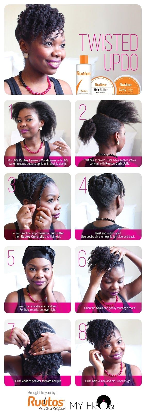 My Fro & I A South African Natural Hair & Beauty Blog How to do Twisted Updo