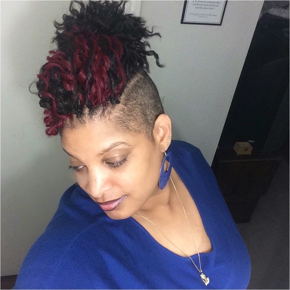 Crochet braids with shaved sides
