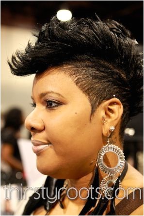 Hairstyle for short relaxed hair mohawk