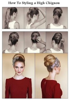 An Audrey Hepburn Esque High Chignon