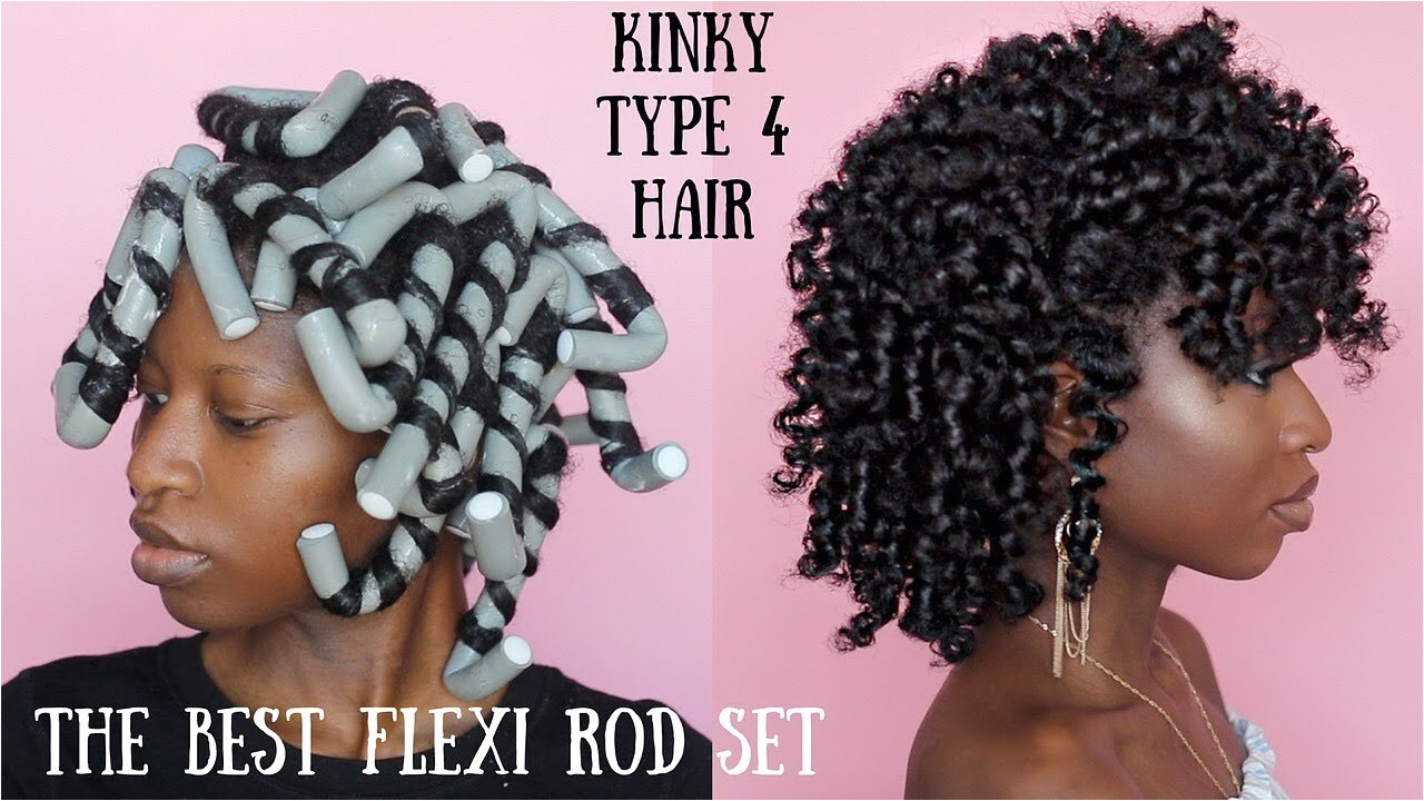 LITERALLY the BEST Flexi Rod Set for THICK Type 4 a b c NATURAL HAIR ft Kinky Tresses