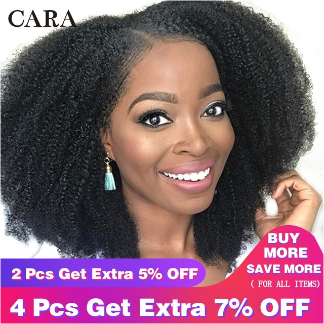 Glueless Brazilian Lace Front Wig 4B 4C Afro Kinky Curly Human Hair Wigs For Women Pre