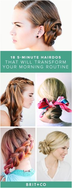 Save this for easy 5 minute hairdo ideas that will transform your morning routine