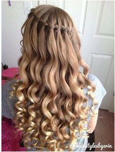 Little bit more formal but still cute for everyday Braided Prom Hair Curly Prom Hair