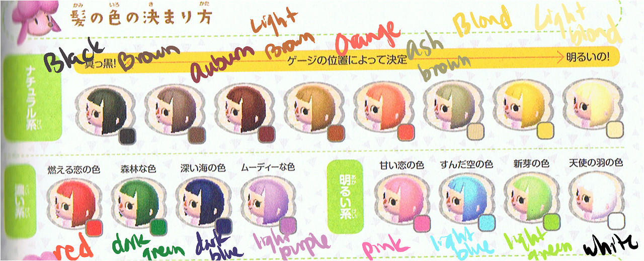 Acnl hair color guide animal crossing new leaf save editor page 1280x520 Acnl hair color