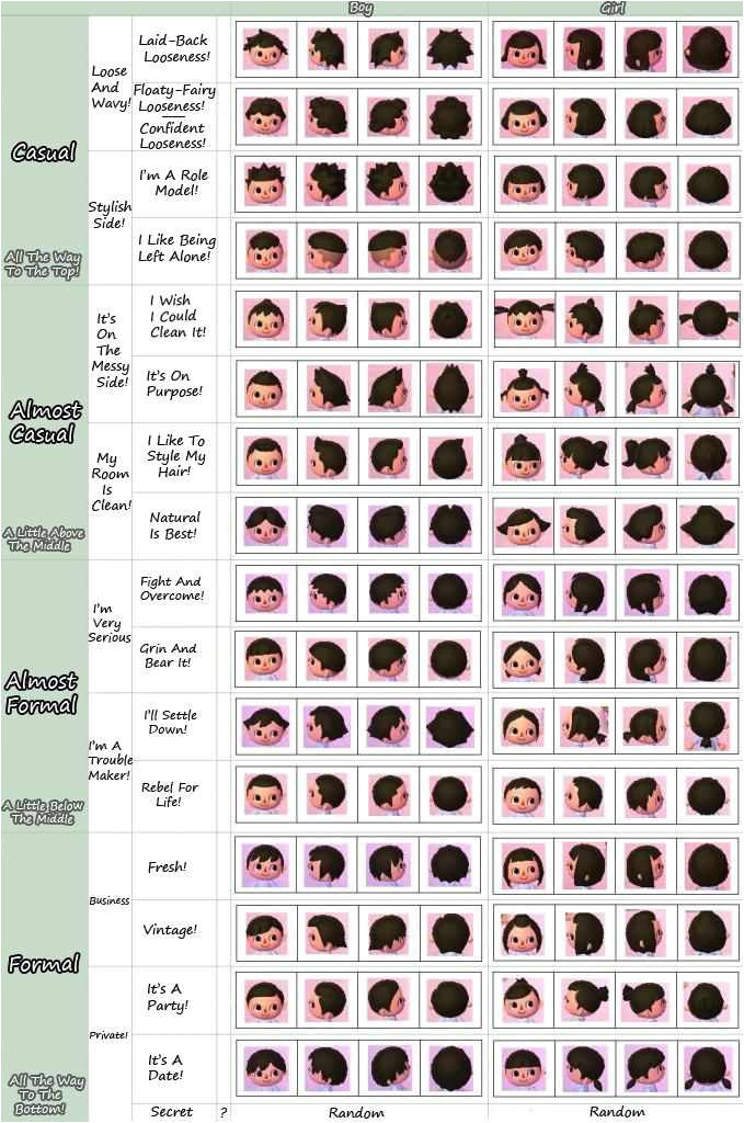 Acnl hair color guide lovely best animal crossing images on pinterest for acnl hair color guide