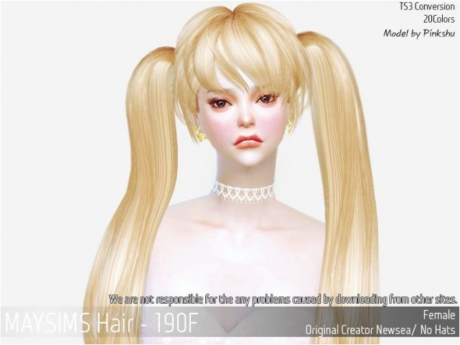 Hair 190F Newsea at May Sims via Sims 4 Updates