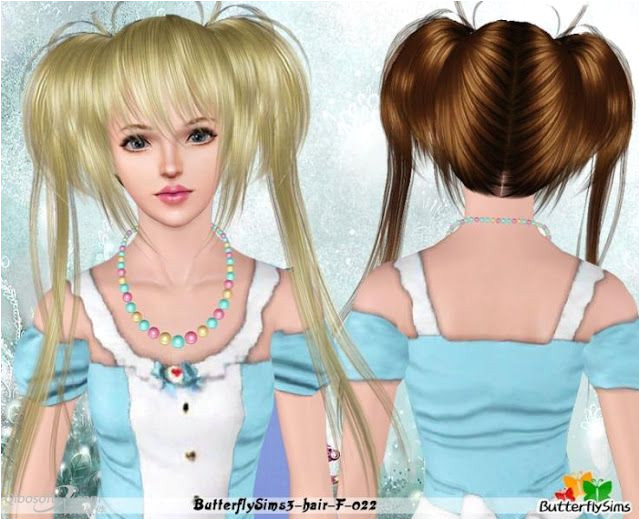 Sims 3 Anime Finds Rosa Pokemon Hairstyle by Butterflysims