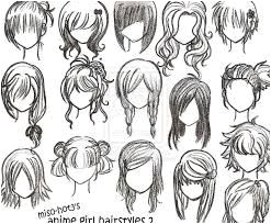 how to draw anime hair step by step for beginners Google Search Dessin Kawaii