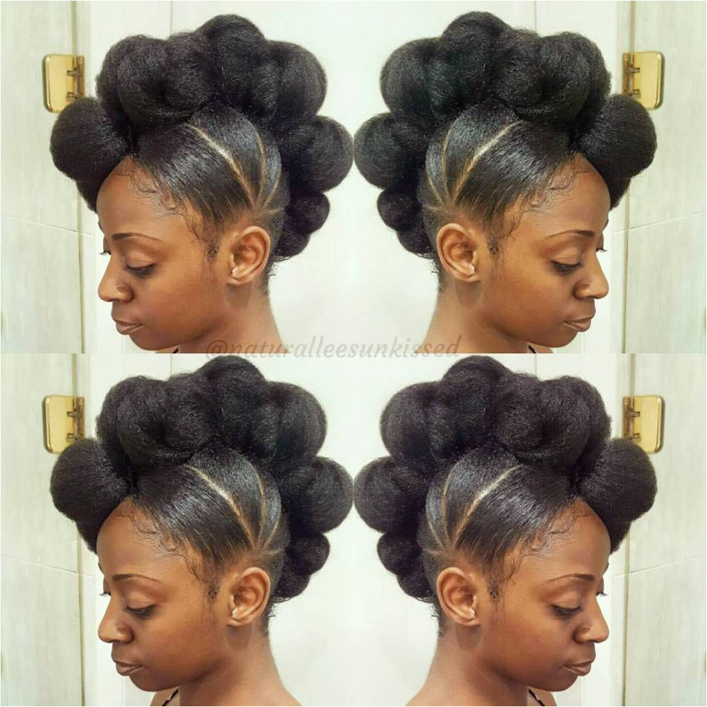 Black Knotted Mohawk Updo