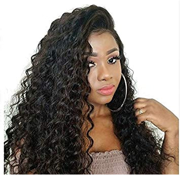 Hexuan Density Curly Wigs Lace Front Human Hair Wigs For Black Women Brazilian Hair