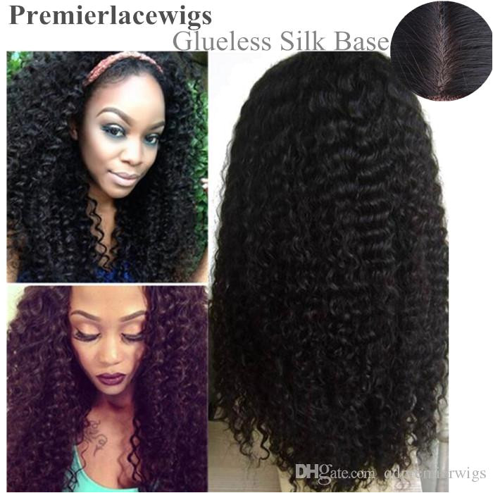 Premierlacewigs 4X4 Silk Base Full Lace Wigs 6 24 Indian Remy Human Hair Natural Color Deep Wave Curly M Size Cap For Black Women Wig Cap Human Hair