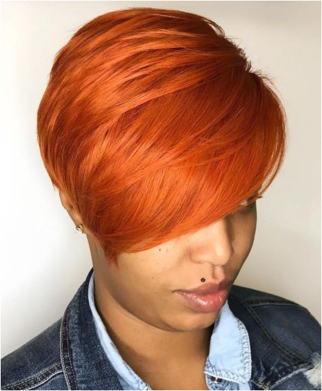 Bright orange red pixie