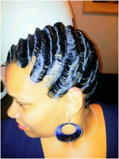 Old Style Black Finger Wave