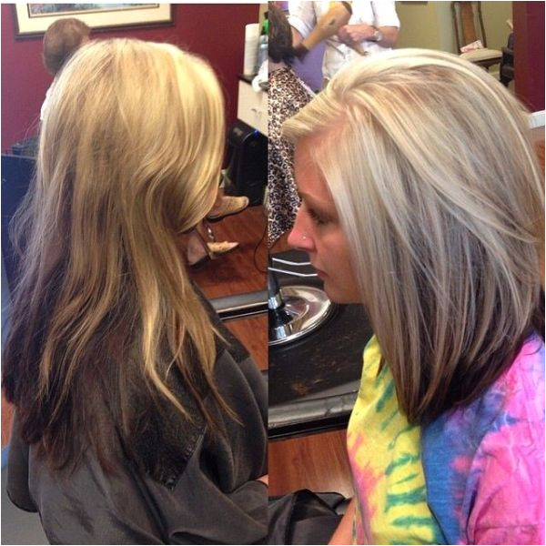 hair blonde with brown underneath highlights short long by flossie Hair styles