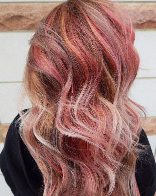 Pink And Blonde Highlights For Brown Hair