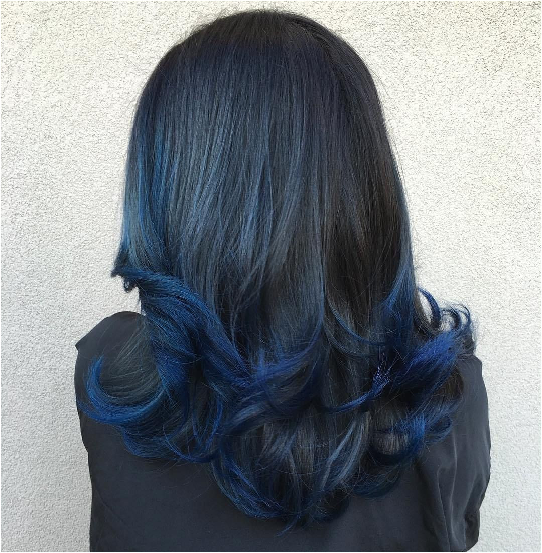 Blue Dip Dye For Black Hair