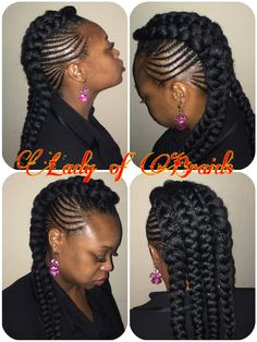 Cardi B inspired style Protective hairstyle Ghana feeding cornrows goddess braids for black women Braids For