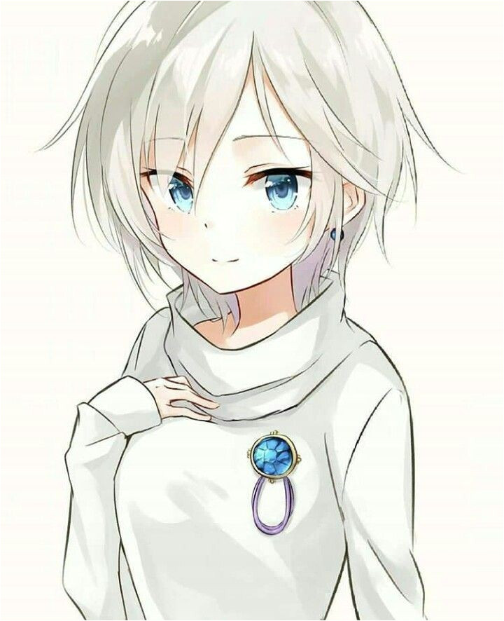 Anime Girl Hairstyle Awesome Anime Girl Short Hair White Hair Blue Eyes God In 2018