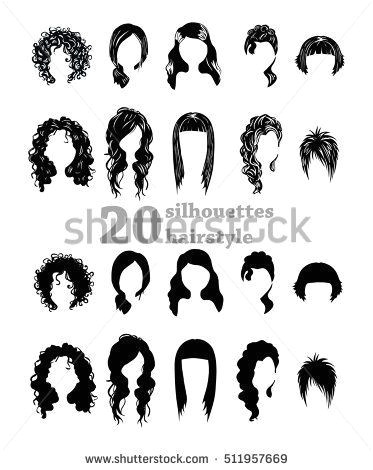 Twenty silhouettes hairstyles