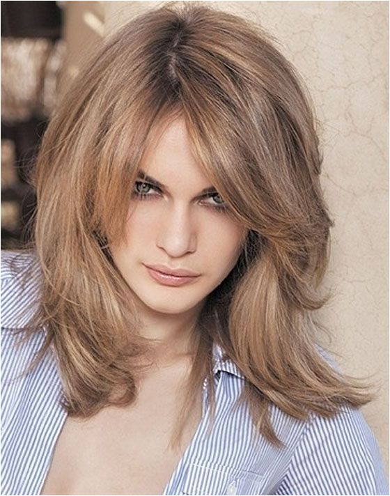 Medium Length Hairstyles With Side Bangs And Layers