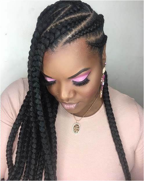 29 Cute Lemonade Braids Ponytail Hairstyles You May love braided hairstyles protectivestyles hairideas blackgirl cornrows beauty Blackhairstyles