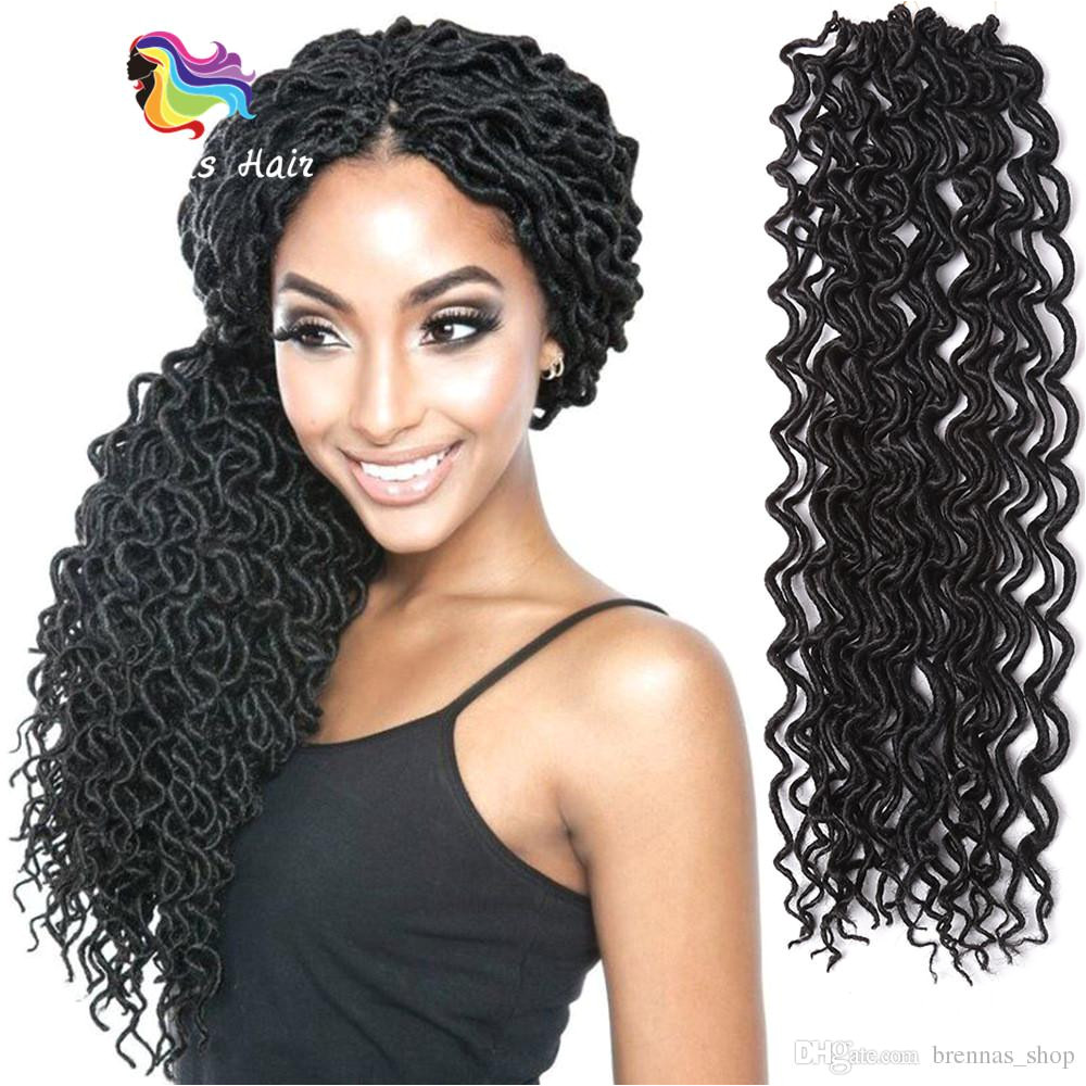 2019 New Hairstyle Wavy Faux Loc Curly Braiding Hair Extensions Crochet Braids African Nubian Twist Locs Havana Mambo Twist Hair Bundles USA UK From