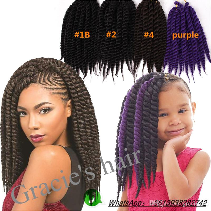 Großhandel Synthetische Haarmassen Havana Twist Crochet Braids Synthetische Haarverlängerungen 12inch Afro Kinky Twist Freetress Häkeln Zöpfe