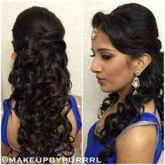 Hairstyles For Curly Hair In Saree curly hairstyles hairstylesforcurlyhair Plaits Hairstyles