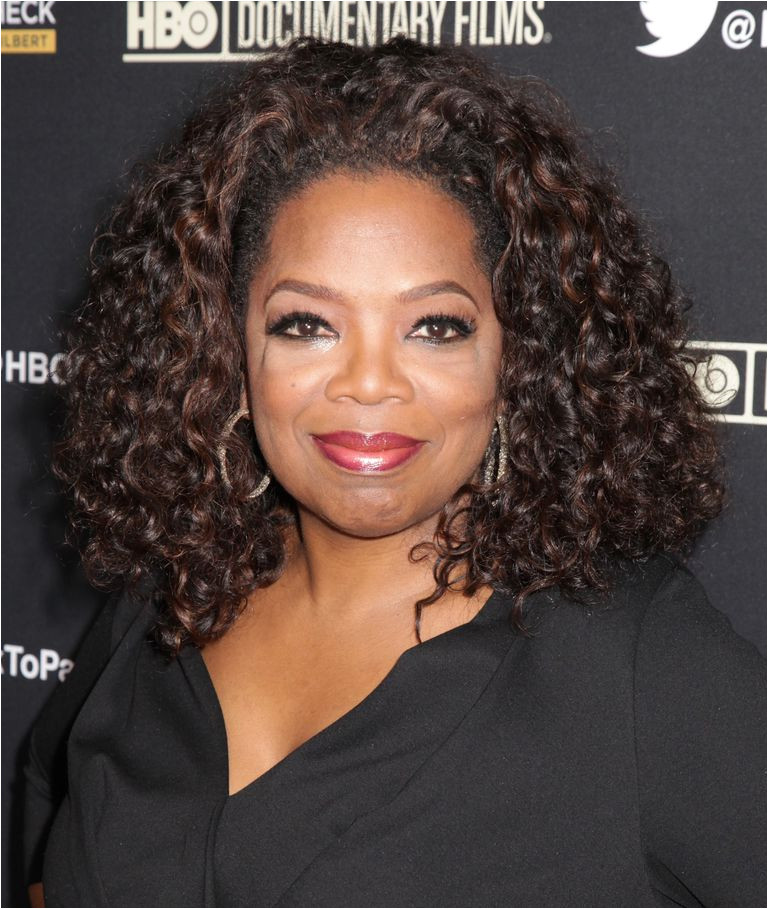 Oprah Winfrey with curly hair