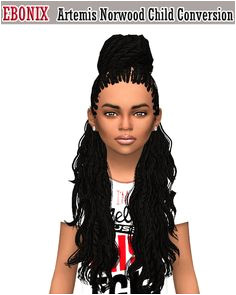 Sims 4 CC s The Best Norwood Hair Converted for Girls by Simblr in Lond