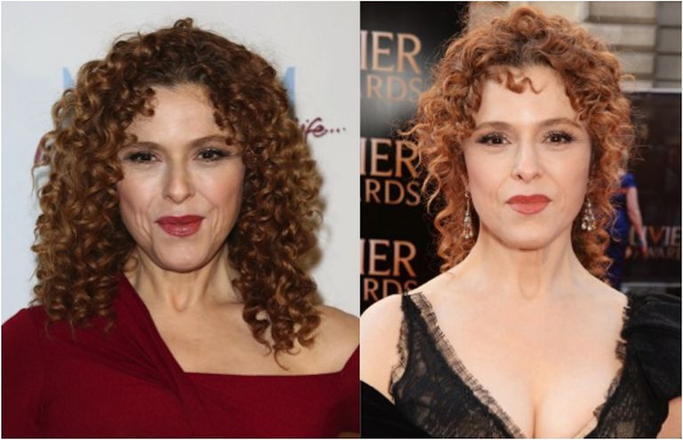 Bernadette Peters with hair down and in an updo