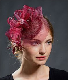 Burgundy red wine colour beautiful fascinator for your winter weddings New seasonal colour for the popular style fascinator