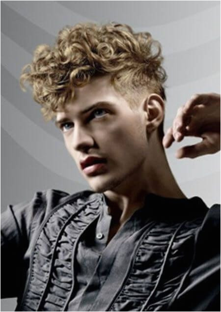 curly hair shaved sides