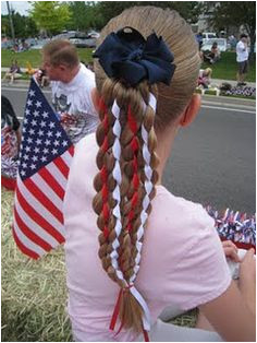 Vertical American Flag Hairstyle Cute Hairstyles For