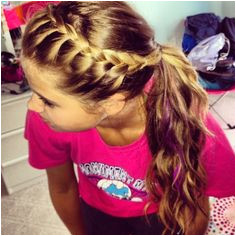 cute volleyball hair easy braid ponytail Softball Hairstyles Cute