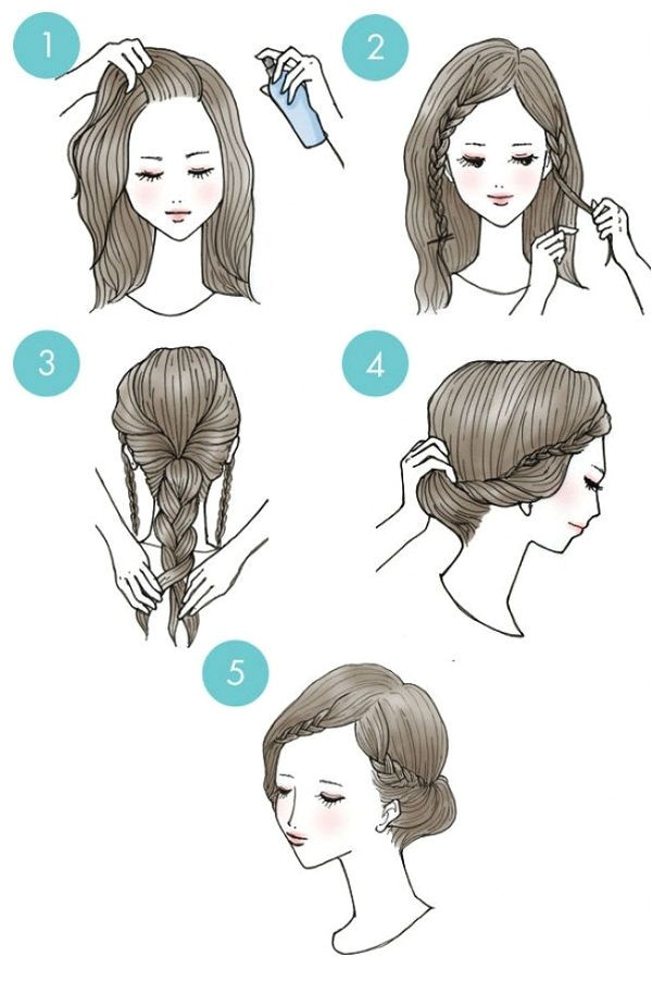 Simple Step By Step Illustrations Show Fun Ways To Style Your Hair DesignTAXI