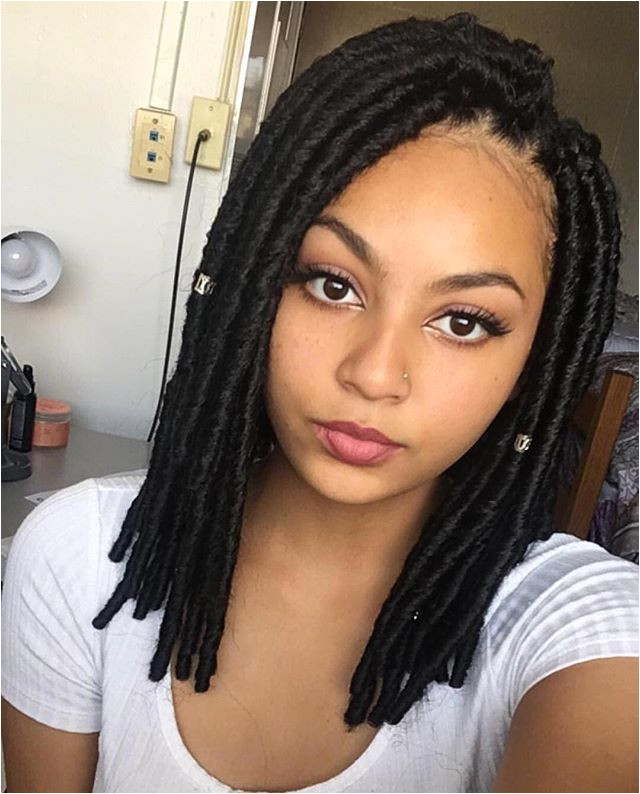 Change up your looks with these cute shoulder length Bomba Faux Locs Soul styled by lamegirlfriend bossgals bobbiboss