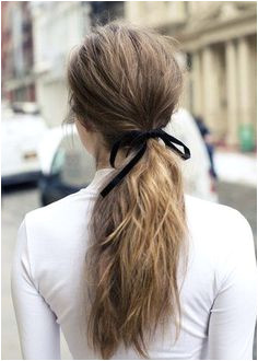 Simple hair bow Hairstyles With Ribbon Simple Ponytail Hairstyles Low Ponytails Hair
