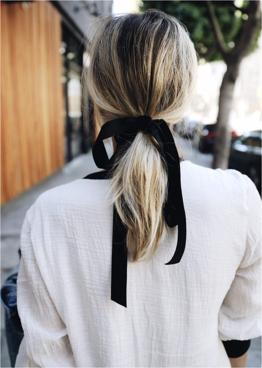 Image Via Damsel In Dior Blondee Hair And Ribbon Bow Pony Tail