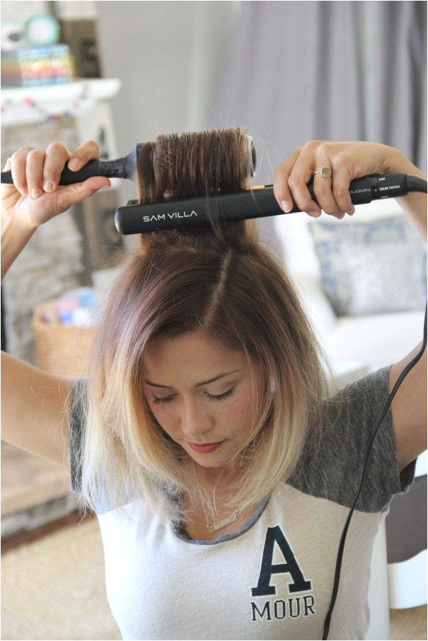 how to create volume with a flat iron and thermal brush