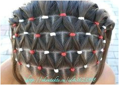Hairstyle for girls with elastics