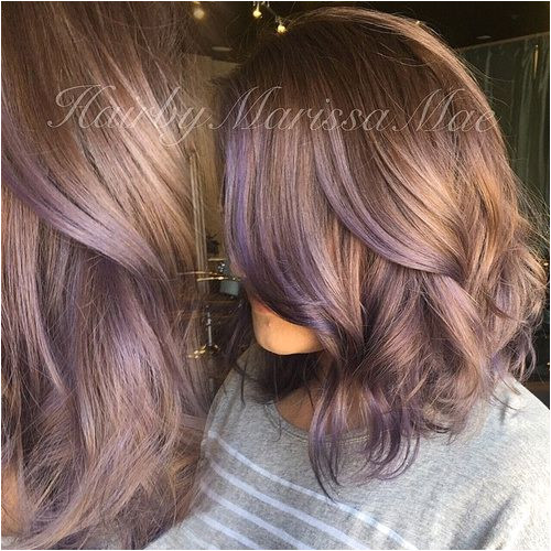 Dark blonde hair with purple highlights SO CUTE