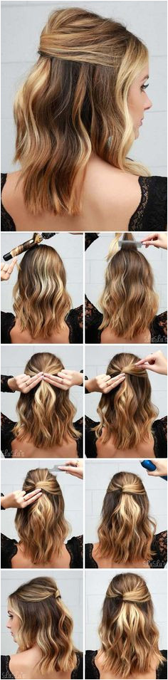 Easy Party Hairstyles Lob Hairstyles Bob Hairstyles How To Style Half Up Half Down Hairstyles Easy Hairstyles For Short Hair Cute Down Hairstyles