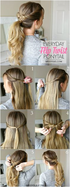 Everyday Flip Twist Ponytail Easy Hair Styles