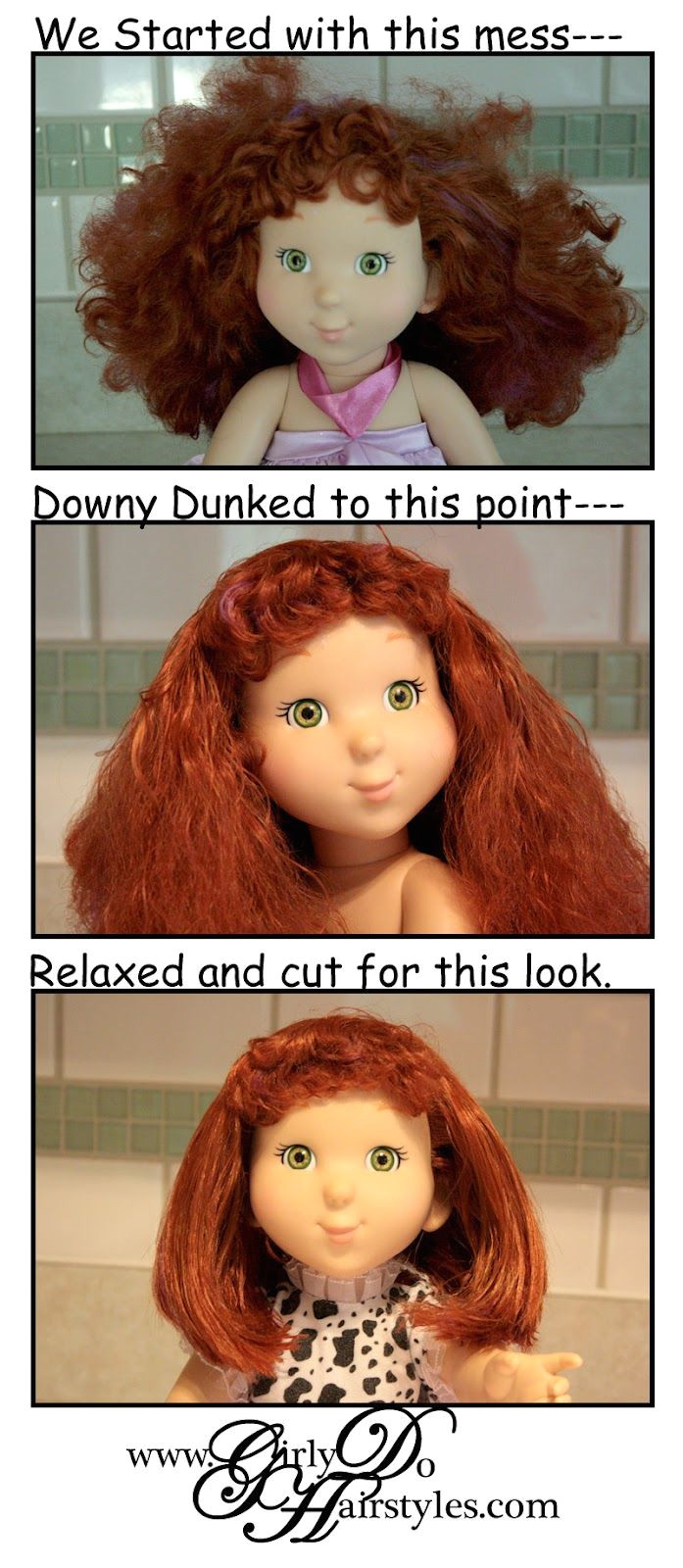Girly Do s By Jenn Doll Hair Restoration Downy Bath
