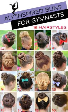 16 Gymnastics Hairstyles for petition Day The Bun Edition Dance Hairstyles Gymnastics Hairstyles