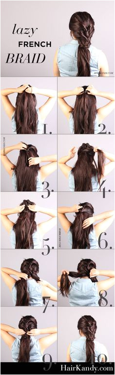 Easy and quick tutorial Boho like "lazy" French Braid Casual but