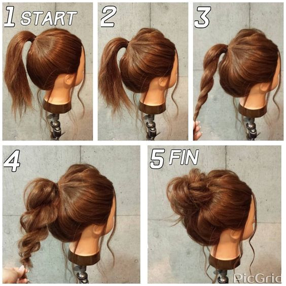 Super Easy Messy Bun in 5 Simple Steps