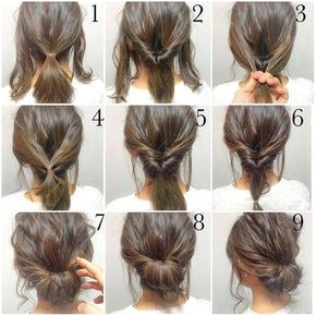 Splendid 5 Minute Hair Bun fashion hair diy hairdo updo hairstyle bun instructions directions step by step how to pictorial tutorial The post 5 Minute Hair